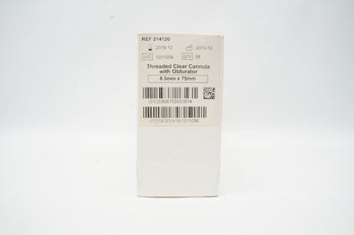 DePuy 214120 Threaded Clear Cannula with Obturator 8.5mm x 75mm (x) - Box of 5